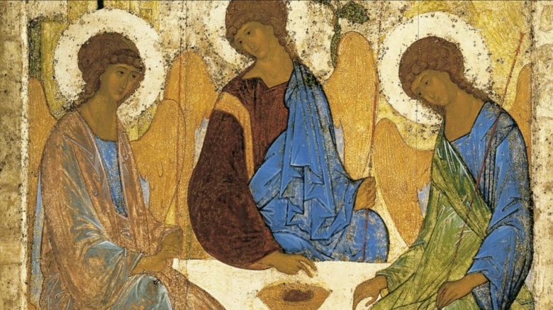 Фрагмент иконы «Святая Троица» Андрея Рублева