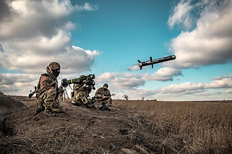 Тренировка украинских военных с комплексом Javelin