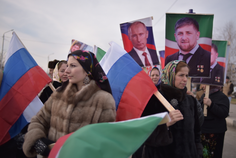 Митинг в поддержку Рамзана Кадырова в Грозном.