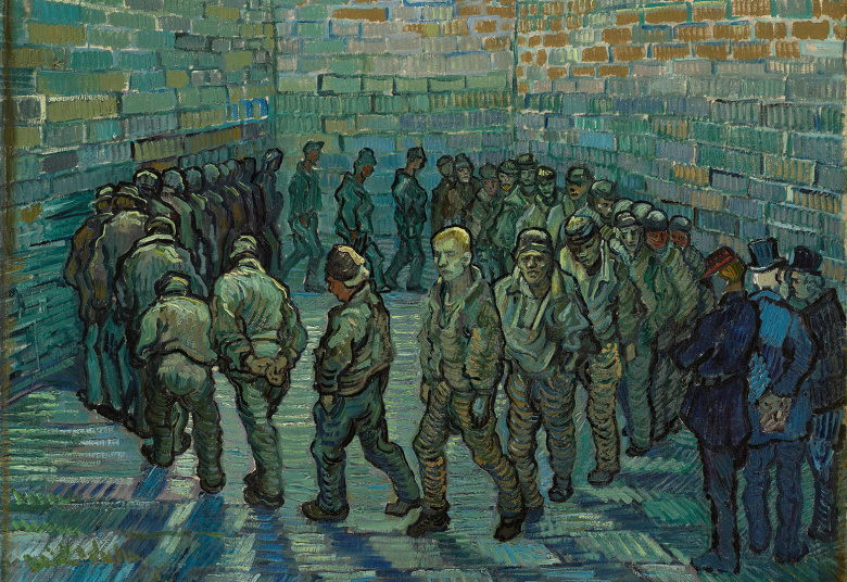 Ван Гог. Прогулка в тюремном дворе (фрагмент)