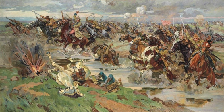 Красная кавалерия на Перекопе, картина Н.С. Самокиша, 1920-е годы