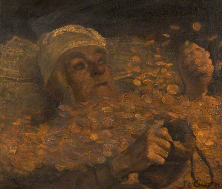 James Elder Christie. Old Man with Gold Coins