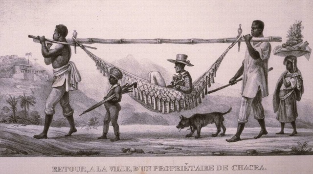 Рабы несут своего господина, Бразилия, 1831 год