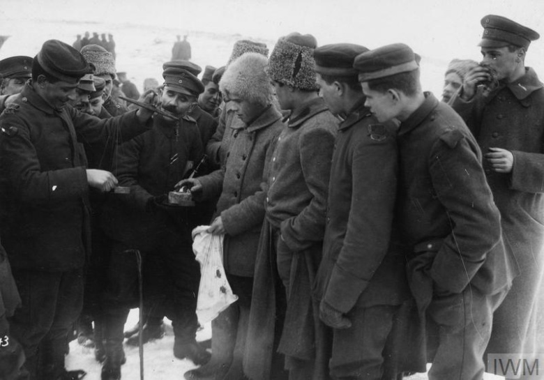 Братание немецких и русских солдат, зима 1918 года