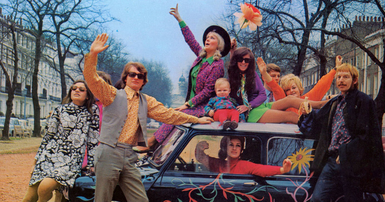 Контркультура 1960-х стала питательным бульоном для социального протеста (фрагмент обложки альбома Расса Сейнти 'Swinging London', 1967)