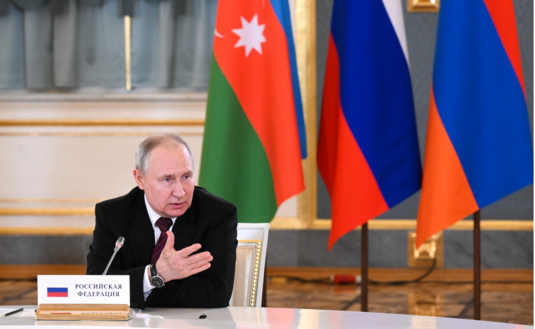 Владимир Путин на встрече с президентами Азербайджана и Армении 25 мая 2023 года. Фото Ильи Питалёва, МИА «Россия сегодня»