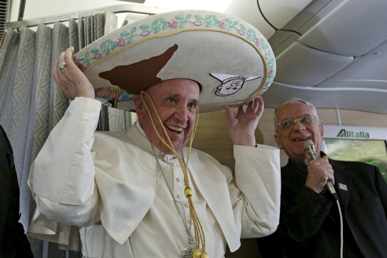 Папа Римский Франциск  во время визита в Мексику