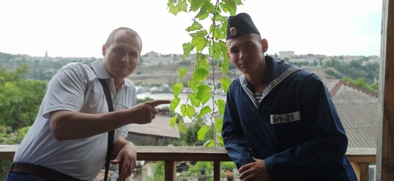 Дмитрий Шкребец с сыном Егором