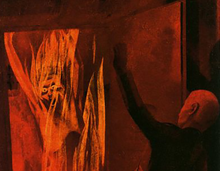 Самосожжение народоволки. Фрагмент картины Леонида Чупятова (1928)