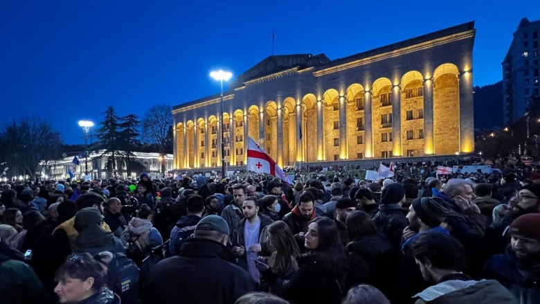 Протесты в Тбилиси на фоне принятия закона об «иноагентах»