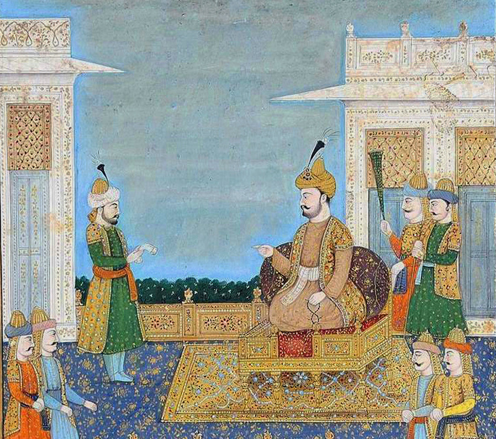 Султан Мухаммад ибн Туглак и его двор. Фрагмент индийской иллюстрации XIX в.
