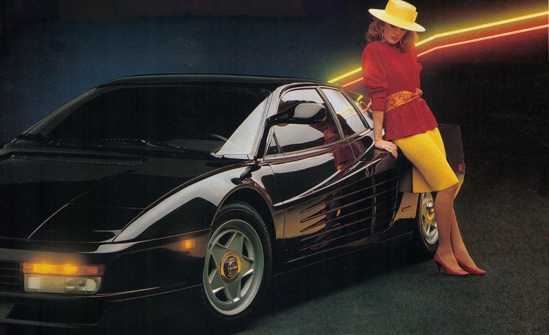 Реклама спорткара Ferrari Testarossa (1985)