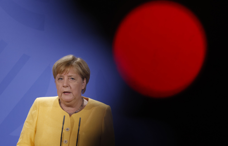 Канцлер Германии Ангела Меркель выступает с заявлением по ситуации в Афганистане. Фото: Odd Andersen/ AFP / dpa / Global Look Press