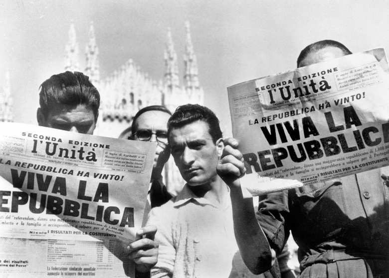 Провозглашение Итальянской Республики, 1946.