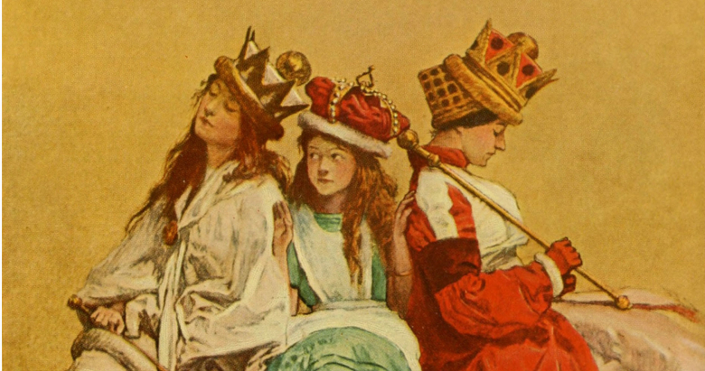 Иллюстрация из книги-инсценировки Эллис Герстенберг по мотивам "Алисы в Зазеркалье" (1915)