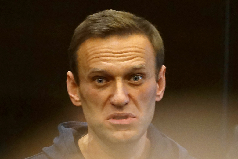 Алексей Навальный в Мосгорсуде во время рассмотрения дела.  Фото: Пресс-служба Мосгорсуда РФ/ТАСС