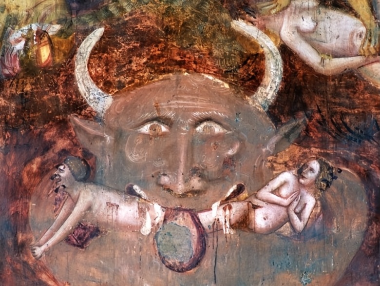 Антихрист. Фрагмент фрески Витале да Болонья из монастыря Помпоза (1350)