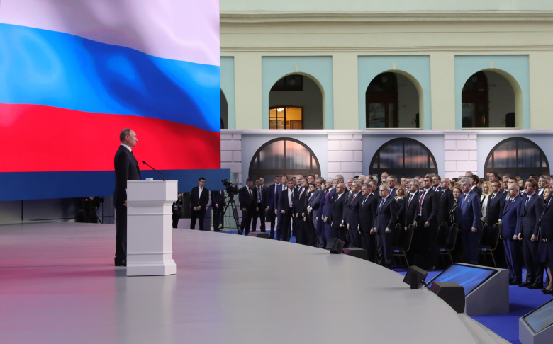 Послание Федеральному собранию. Фото: Mikhail Klimentyev / Kremlin / Reuters