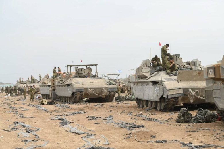 Израильские военные на границе с сектором Газа