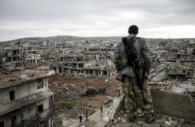 Один из разрушенных во время войны сирийских городов