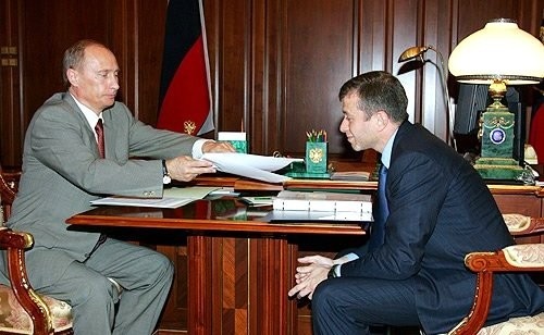 Владимир Путин и Роман Абрамович, 2005 год