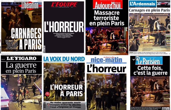 Первые полосы французских газет