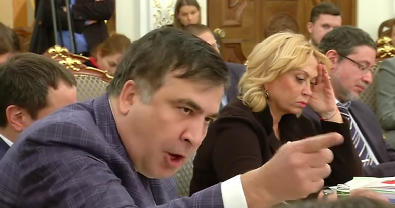 Михаил Саакашвили на заседании Национального совета реформ Украины.