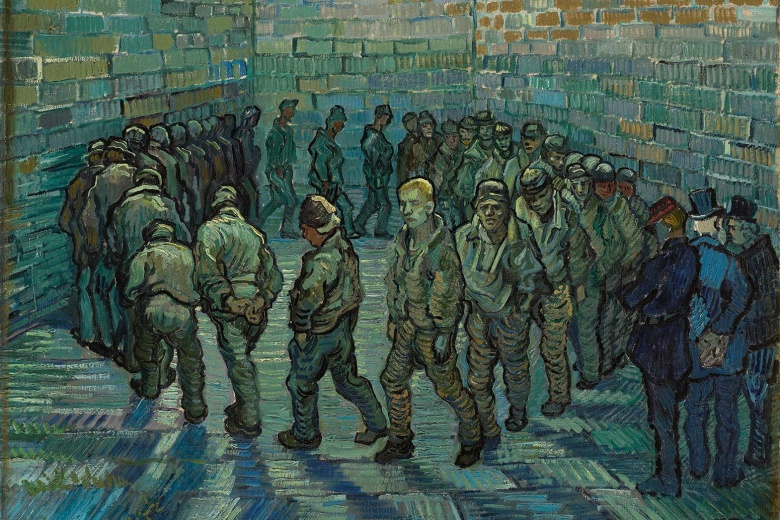 Фрагмент картины Винсента Ван Гога "Прогулка заключенных"