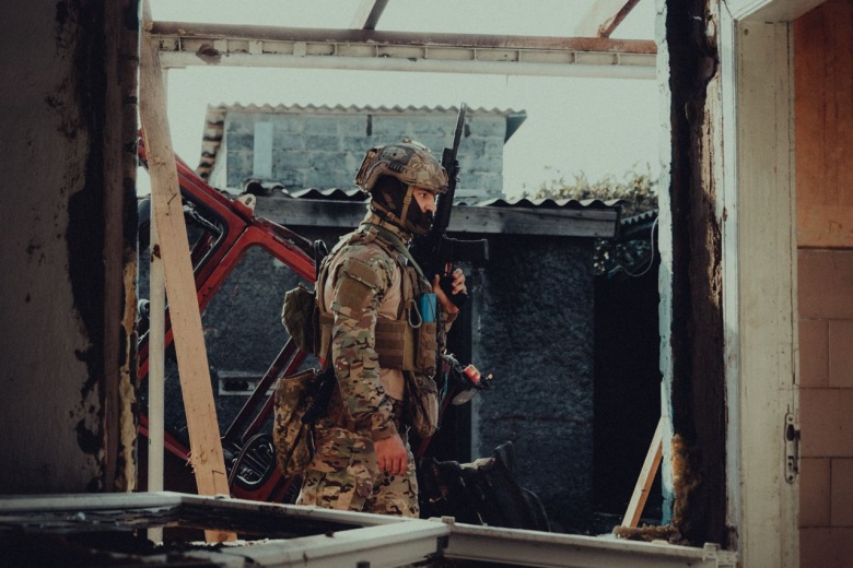 Солдат ВСУ на фронте