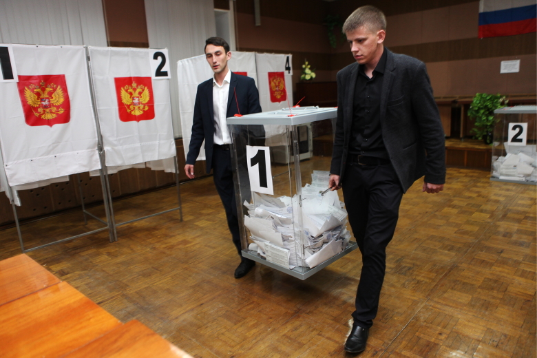 Подсчет голосов на выборах в единый день голосования в Ульяновске, 18 сентября, 2016 год