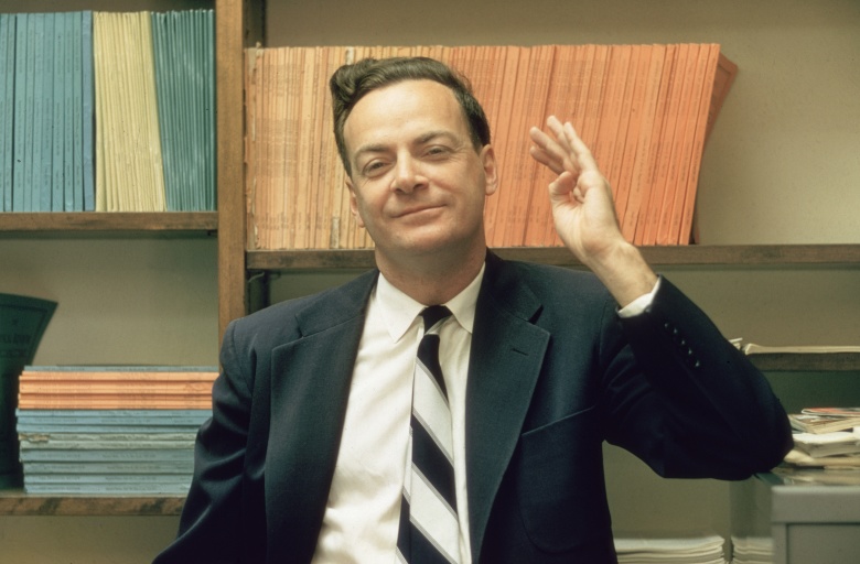 Ричард Фейнман в Калифорнийском университете, 1959 год.