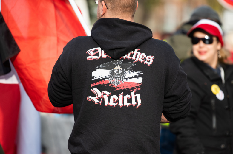 Митинг "Граждан Рейха" в Потсдаме, 2020 год