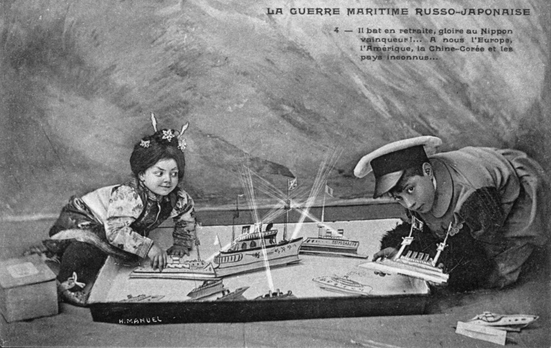 Почтовая открытка, отправленная из Франции в Японию, начало ХХ века