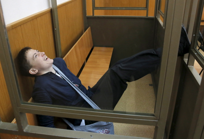 Надежда Савченко в суде,  22 марта.