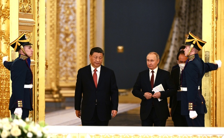 Начало российско-китайских переговоров в расширенном составе. Москва, Кремль, 22 марта 2023 года