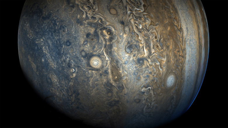 Юпитер. Фото: NASA/JPL-Caltech/SwRI/MSSS/Gerald Eichstädt/ Seán Doran