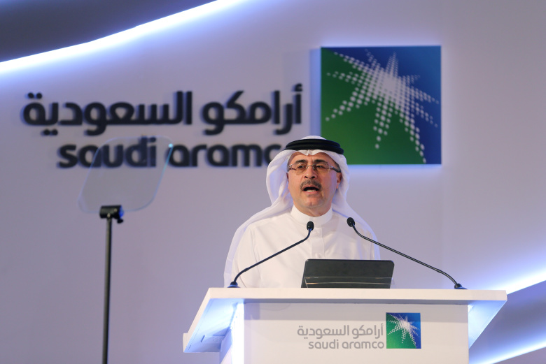 Амин Нассер, глава Saudi Aramco, на пресс-конференции, посвященной предстоящему IPO. Фото: Hamad I Mohammed / Reuters