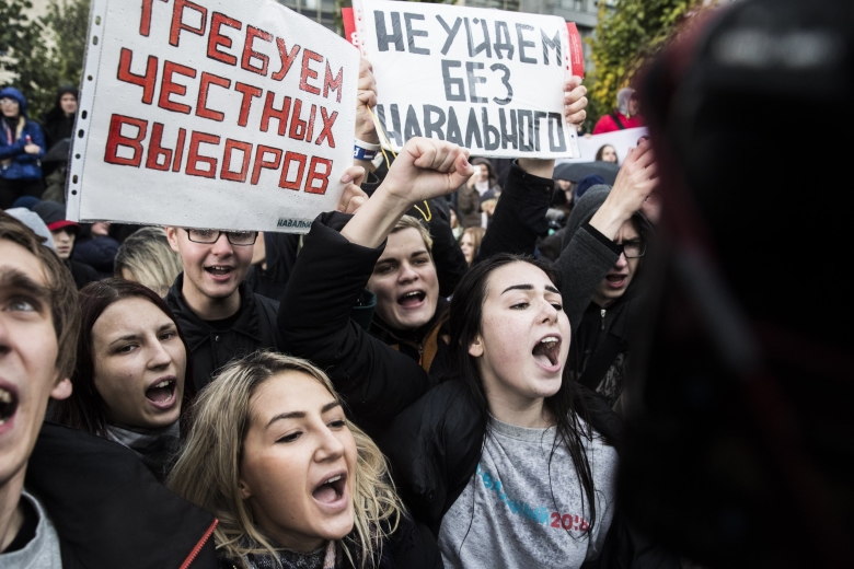 Митинг на Тверской 7 ноября. Фото: Евгений Фельдман для кампании Навального