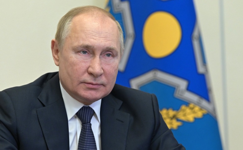 Президент РФ Владимир Путин во время сессии Совета коллективной безопасности ОДКБ