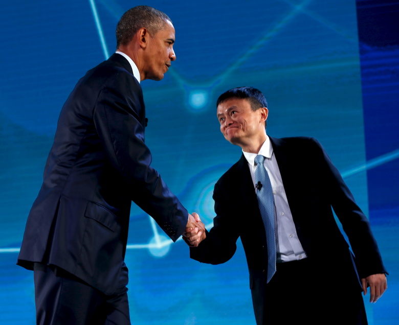 Барак Обама и Джек Ма. Фото: Jonathan Ernst / Reuters