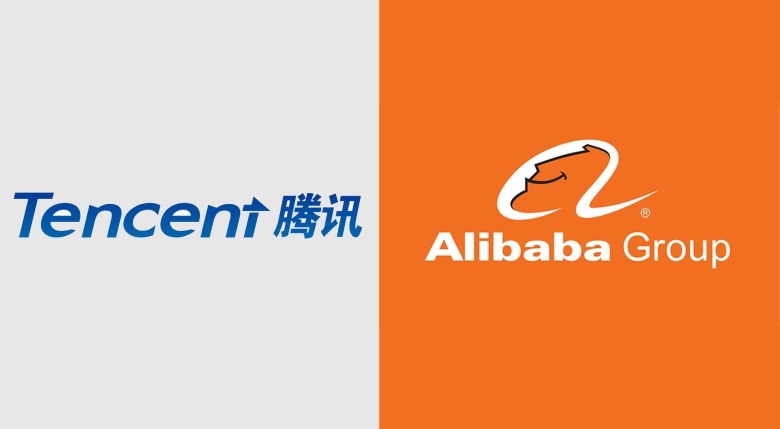 Логотипы Tencent и Alibaba