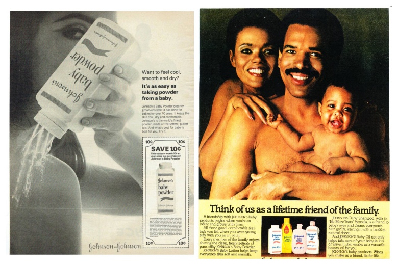 Реклама Johnson & Johnson 1965 и 1980. Фото: Gaslight Ad Archives / Bloomberg
