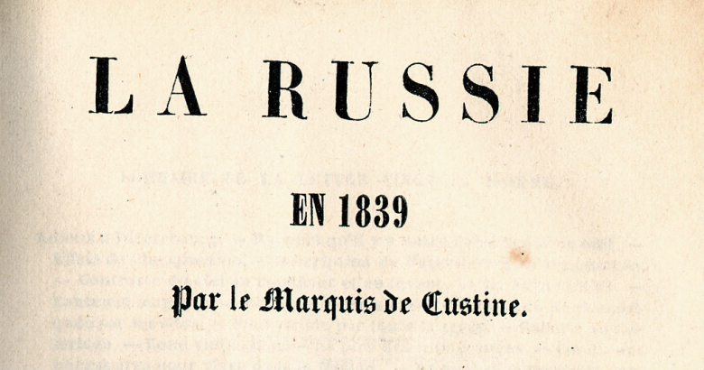 Фрагмент обложки книги маркиза де Кюстина «Россия в 1839 году». Фото: wikipedia.org