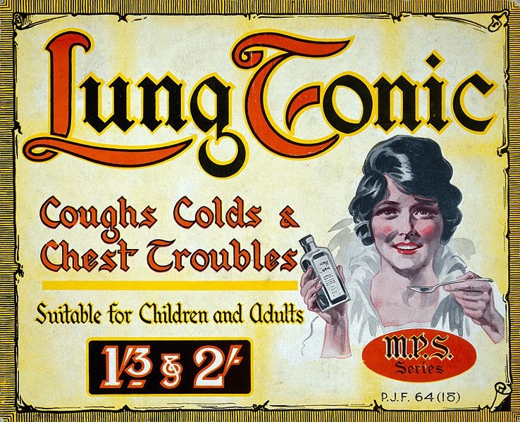 Реклама средства от кашля. США, 1918