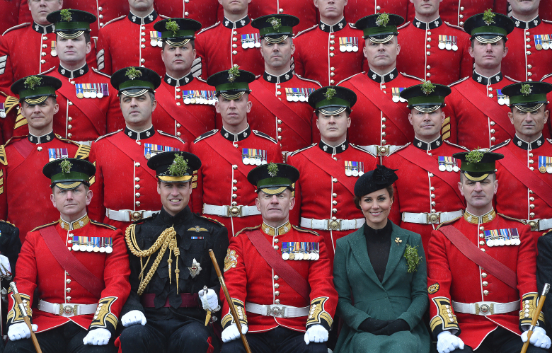 Принц Уильям и герцогиня Кембриджская Кэтрин на параде честь Дня святого Патрика. Фото: Toby Melville / Reuters