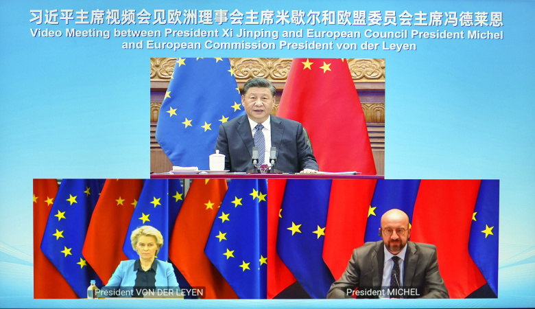 Видеосаммит ЕС – Китай, 01.04.2022. Фото: @Yin Bogu. Xinhua / Global Look Press