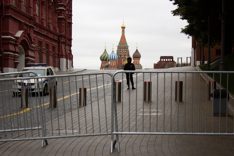 Закрытый въезд на Красную площадь в часы мятежа
