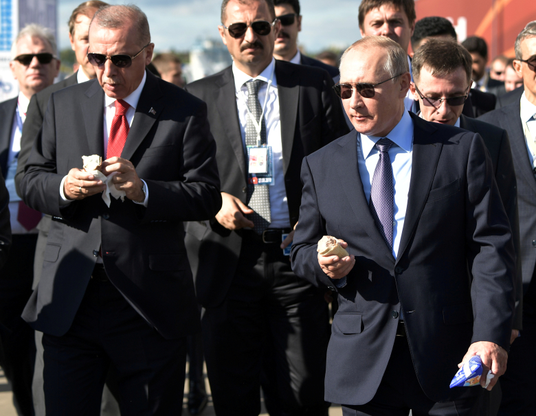 Реджеп Эрдоган и Владимир Путин. Фото: Aleksey Nikolskyi / Kremlin / Reuters