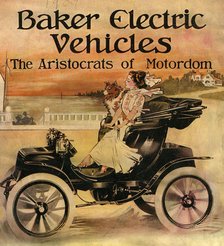 Реклама электромобиля, 1909