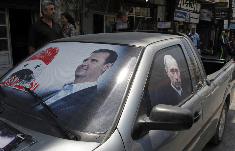 Постеры с изображениями Башара Асада и Владимира Путина. Латакия, Сирия. 2014.